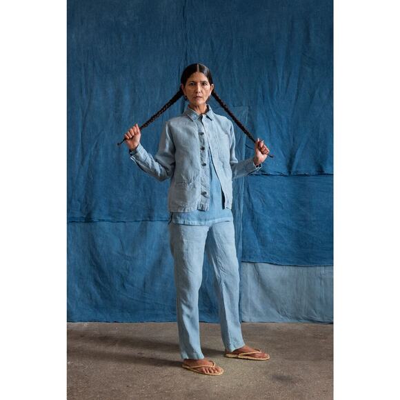 Bleu De Cocagne Linen Work Jacket - Picture 11 of 12